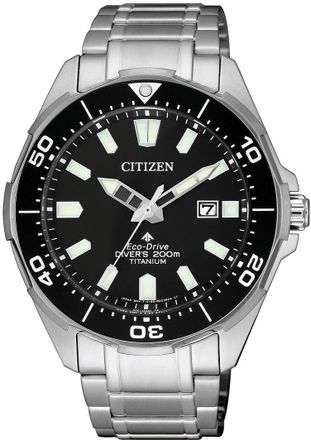 Citizen Taucheruhr »Promaster Marine Eco-Drive Diver 200 m« Armbanduhr, Herrenuhr, Solar, Titan, bis 20 bar wasserdicht, Datum
