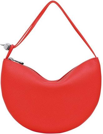 Longchamp Le Roseau Leather Wristlet Clutch in Vermilion at Nordstrom