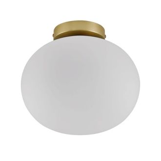 Nordlux Plaf&oacute;n de techo elegante n&oacute;rdico dorado con bola de cristal blanco