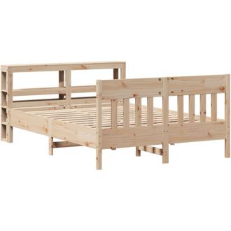vidaXL Estructura De Cama Sin Colch&oacute;n Madera Maciza De Pino 140x190 Cm Vidaxl
