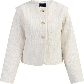 Faina Kort blazerjack Dames wolwit