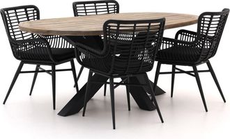 Intenso Furniture Intenso Asti/Rough-Y Ellips 200cm dining tuinset 5-delig
