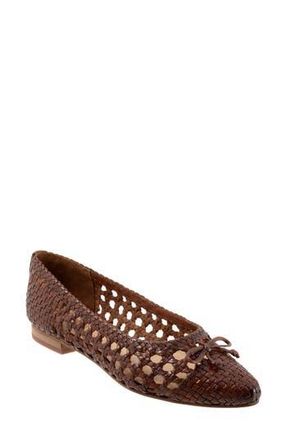 Trotters Edith Woven Flat in Brown at Nordstrom Rack, Size 8.5