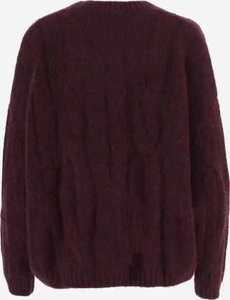 Allude Womens Cashmere And Silk Sweater Purple