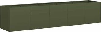 vidaXL Planter Olive Green 200x40x40 cm Cold-rolled Steel Vidaxl