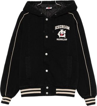 Icecream Cotton Hooded Bomber Jacket-Uomo