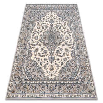 RugsX Rugsx - Alfombra Nain Ornamento, Marco, 7335/51635 Beige / Azul Beige 120x170 Cm