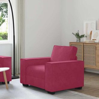 vidaXL Divano Sedia Rosso Vino 60 cm Velluto - Vidaxl