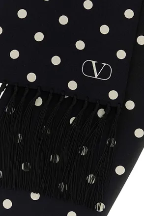 Valentino Garavani Neroburroburronero Exterior: Silk Sciarpe E Foulard Scarfs