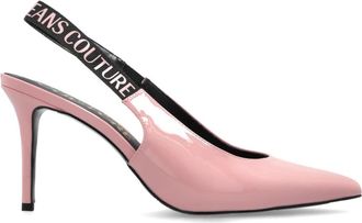Versace Jeans Couture Hoge hakken - Dames - Pumps - Roze - 35 EU - Leer - Schoenen