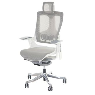 Hhg Hhg - Nunca Usado] Silla De Oficina Merryfair Wau 2, Silla De Escritorio Silla Giratoria, Tapizada/malla, Ergon&oacute;mica, Blanco-gris
