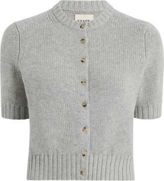 Khaite Cardigan a maniche corte - Grigio