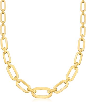 Ross-Simons Italian 18kt Yellow Gold Paper Clip Link Necklace