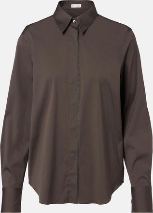Brunello Cucinelli Camicia in popeline di misto cotone