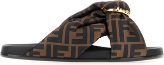 Fendi Sliders, female, Brown, Size: 8 1/2 US Feel Slides