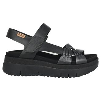 Pikolinos Palma Wedge Sandal - Dames - Sleehakken - Zwart - 37 EU - Schoenen