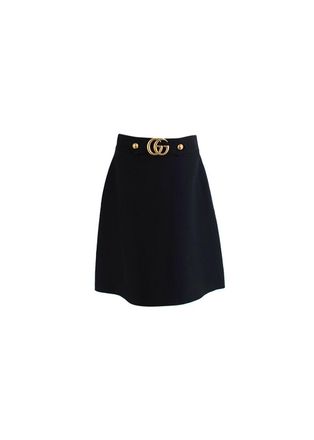 Gucci Black GG A Line Skirt Size XL