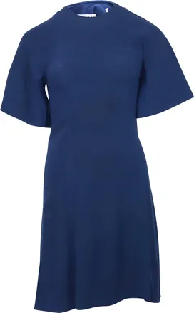 Sandro Sandro Yoko jurk van cr&ecirc;pe met plooien in blauw acetaat
