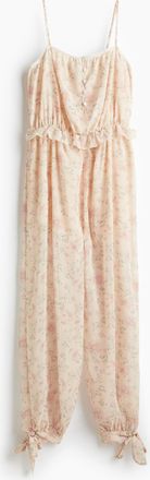 H&M Gemusterter Jumpsuit - Beige