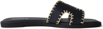 Soda Womens Finity Flat Sandal In Black