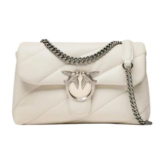 Pinko Love Puff Classic Cl Sheep Nap - female - PINKO - Shoulder Bags - White - ONE SIZE - Bags