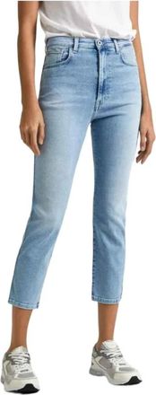 Pepe Jeans London Moderne Slim Fit High Waist Jeans - Dames - Cropped Jeans - Blauw - W27 - Jeans