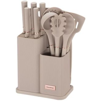 OEM Juego De Cuchillos De Cocina En Bloque Con Utensilios De Cocina Y Tabla De Cortar, 12 Piezas, Klausberg Kb-7935