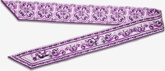Dolce & Gabbana Seidentwill-Band mit Majolika-Print