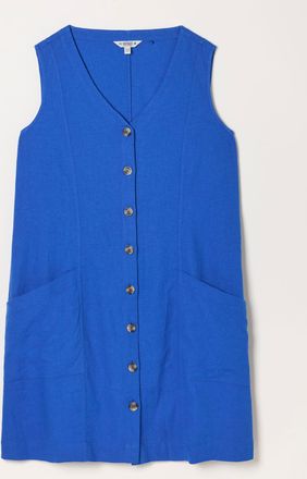 Fat Face FatFace Jena Cobalt Blue Regular Linen Dress
