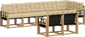 vidaXL Conjunto De Sof&aacute;s De Exterior 8 Uds. Y Beige Vidaxl
