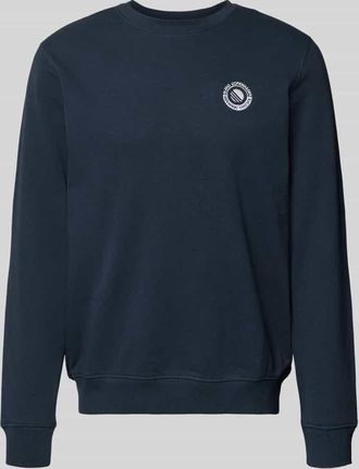 Blend Regular Fit Pullover mit Logo-Stitching Modell Kane in Marine, Gr&ouml;&szlig;e 3XL