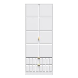 Welcome Furniture Hanover Ready Assembled 2 Door 2 Drawer Wardrobe in White Matt - Welcome Furniture | TJ Hughes