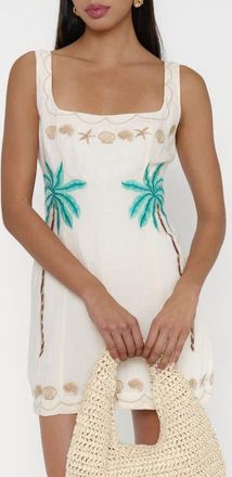 Show me your Mumu Steph Mini Dress in Beachfront Embroidery at Nordstrom, Size X-Small