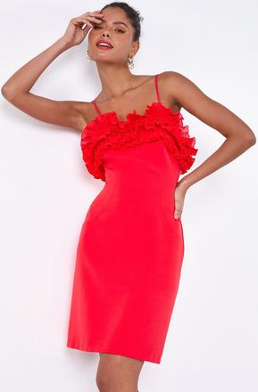 DUSK Frill Detail Stretch Dress