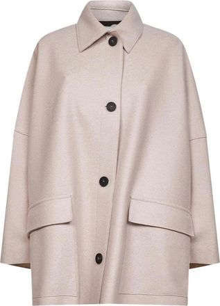 Harris Wharf London button-fastening patch-pocket coat - Neutrals