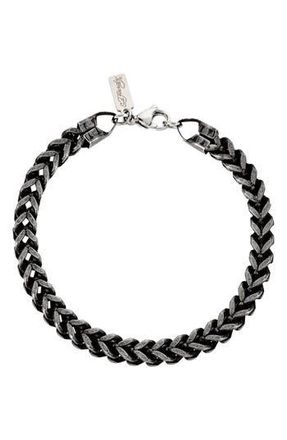 Ed Hardy Mens Interlinked Wheat Chain Bracelet in Silver at Nordstrom Rack