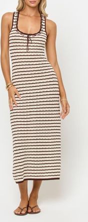 L*Space Rosalie Maxi Cover-Up Dress in Cafe /Cream at Nordstrom, Size X-Large