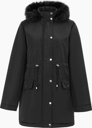 Miso Womens Parka Ladies Jacket - Black - Size: 10