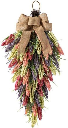 Glitzhome 28H Mixed Colors Heather Artificial Teardrop in Purple at Nordstrom, Size Medium