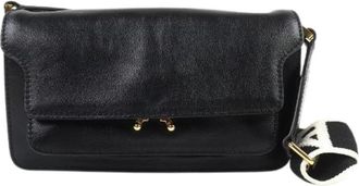 Marni Pre-owned Cross Body Bags, female, Black, Size: ONE SIZE Pre-owned Trunk Soft EW Leather Shoulder Bag