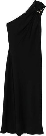 Max Mara Mseentrata One-Shoulder Jurk - Dames - Feestkleedjes - Zwart - M - Polyester - Kleedjes