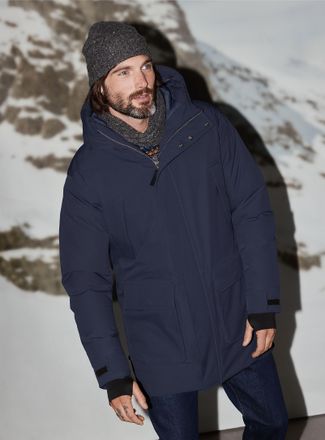 Le 31 Mens Water-repellent recycled down Parka Jacket RE:DOWN