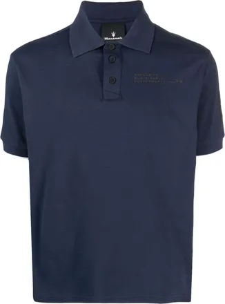 North Sails contrasting-trim polo shirt - men - Cotton/Elastane - S - Blue