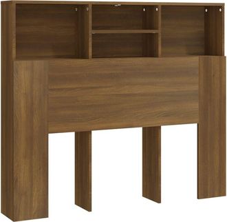 vidaXL Mueble cabecero marrón roble 120x19x103,5 cm vidaXL