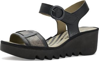 FLY London Womens Beik 618 Sandal In Black/graphite