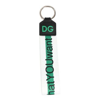 Dolce & Gabbana Groene Logo Sleutelhanger Houder - Heren - Sleutelhangers & Tashangers - Groen - ONE Size - Polyester - Accessoires