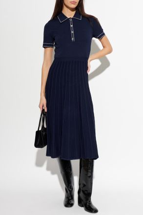 Michael Michael Kors Short Sleeve Dress, Womens, Navy Blue