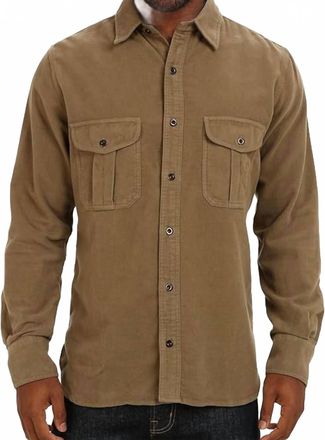 Filson Seattle Moleskin Shirt In Lovat