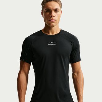 Nike Mens Nike Pro Training Dri-FIT ADV Short-Sleeve Top in Black | IF2214-010