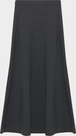 SIMKHAI Atwood Wool Trumpet Midi Skirt